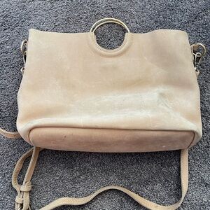 Able Tan Crossbody Bag with Gold Accents